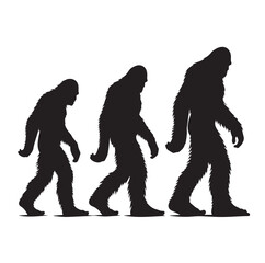 Bigfoot silhouette  Vector illustration.