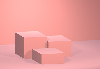 3D podium platform rendering classic geometry illustrator abstract background 