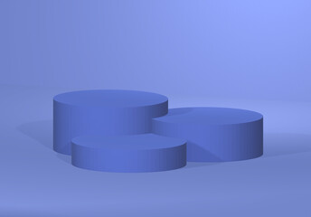 3D podium platform rendering classic geometry illustrator abstract background 