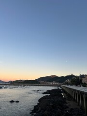 sunset over the sea, anochecer 