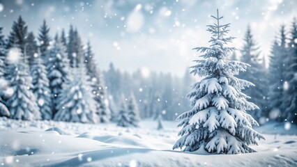 Fototapeta premium snowy idyllic winter landscape,idyllic snowy winter background, high resolution