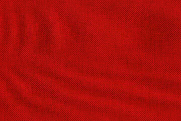 Dark red fabric cloth texture background, seamless pattern of natural textile.