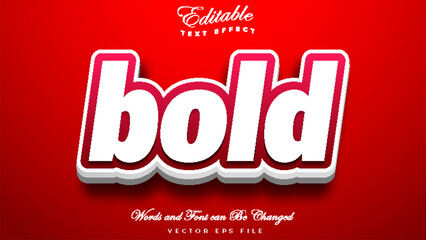 Red Bold text effect style.