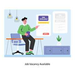 Job Vacancy Available concept flat style stock illustration with background. EPS 10 File