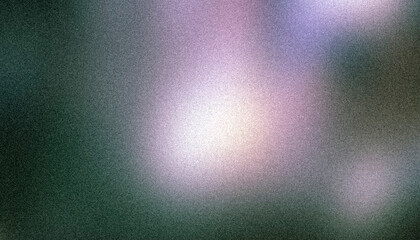 Matte green background with bokeh highlights, blurred abstract background with grainy noise, rough texture