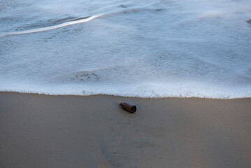 Marine pollution garbage on the beach