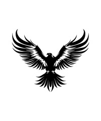 Naklejka premium Best black and bold Eagle Silhouettes Images