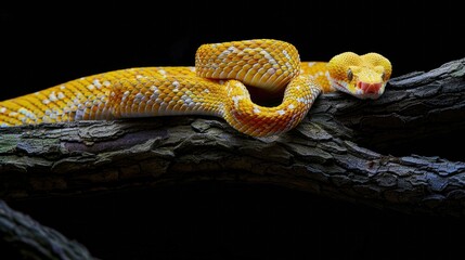 Obraz premium Golden Tree Python on a Branch