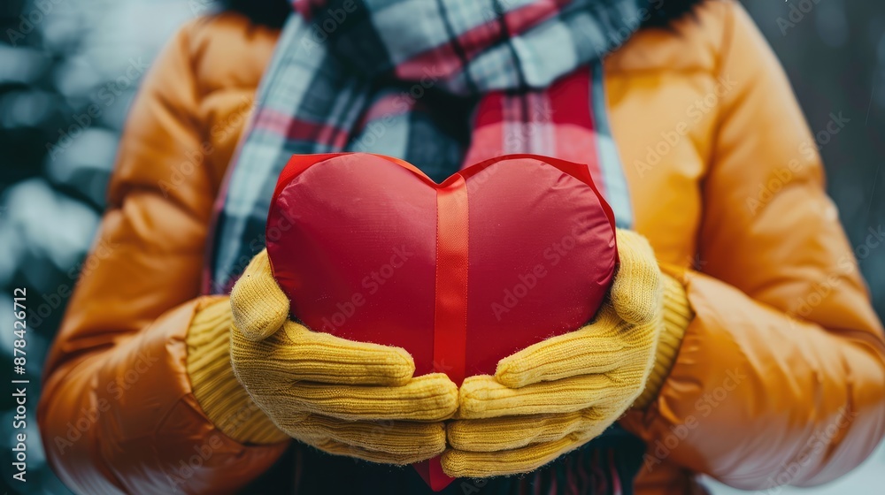 Wall mural heart in hands