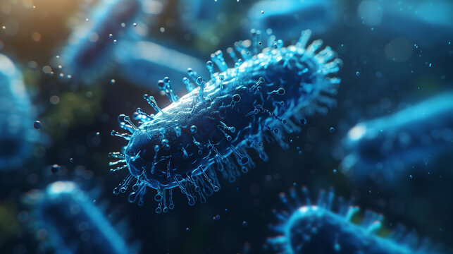 bacteria under microscope
