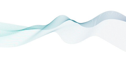 Abstract wavy lines flowing curve gradient color on transparent background. Abstract white background colorful lines. modern wavy stripes on white background isolated.