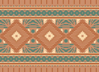 Fototapeta premium Beautiful floral seamless pattern. Tribal background. Aztec style, vector, illustration. design for texture,fabric,clothing,wrapping,print,decoration,carpet.geometric