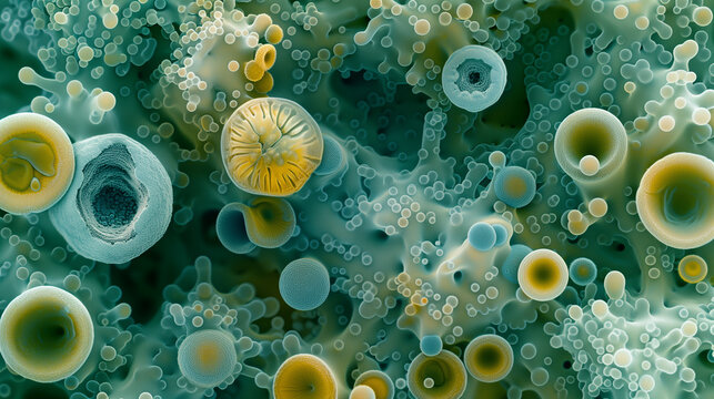 microscopic bacteria or fungus