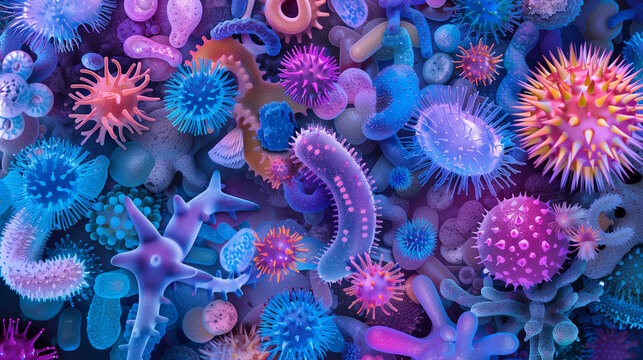 Microbial close-up of a single bacterium