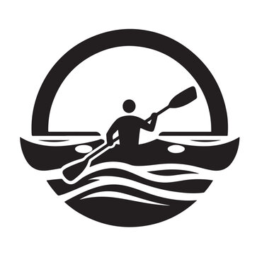 recommend clip art: Kayak logo silhouettes vector illustration 