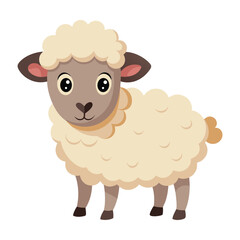 Illustration of Cute sheep Isolated