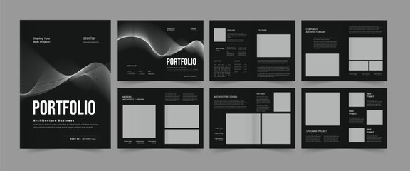 architecture book design architecture portfolio real estate brochure template 