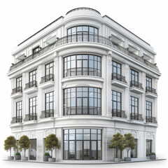 Fototapeta premium A graceful building displayed on a white backdrop