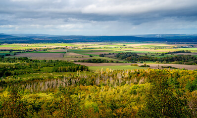 Panoramic view over the Harz region, Germany