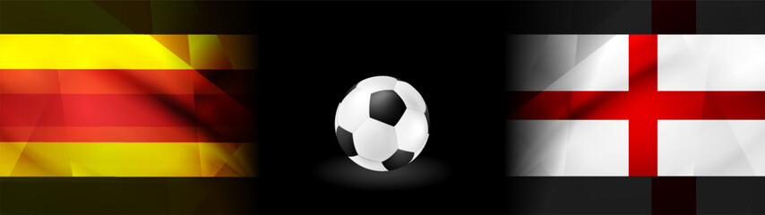 Obraz premium European Football Final between Spain and England. Vector sport design