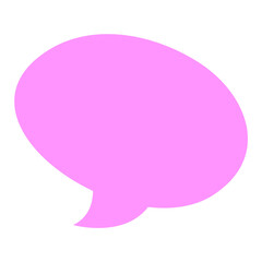 Speech bubble isolated on transparent background.