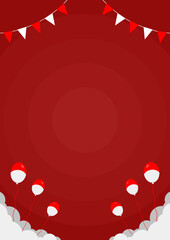 Indonesia Independence Day poster template background
