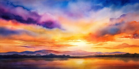 Fototapeta premium sunset in the mountains