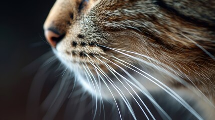 Close-up of a cat's whiskers