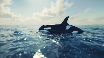 Naklejka premium dolphin in water