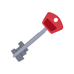 key key cartoon. line padlock, privacy door, computer safety key key sign. isolated symbol vector illustration