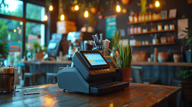 the cash register in the store