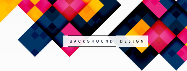 Dynamic colorful squares background. Vector Illustration For Wallpaper, Banner, Background, Card, Book Illustration, landing page