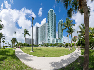 Naklejka premium Miami, Panoramic view Rivo Alto