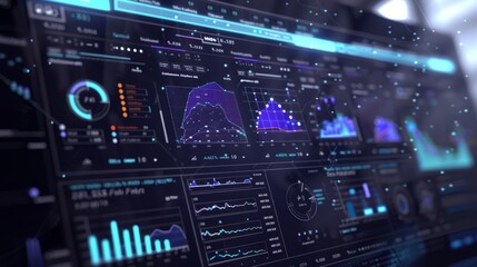 Fototapeta premium futuristic dashboard for a data analytics