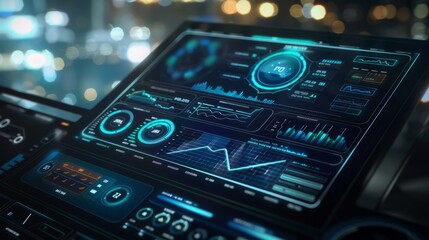 Fototapeta premium futuristic dashboard for a data analytics