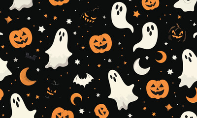 halloween seamless pattern