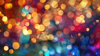 Obraz premium Festive bokeh background with holiday colors