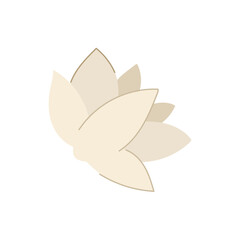 zen lotus flower cartoon. waterlily chinese, pond watercolor, lily plant zen lotus flower sign. isolated symbol vector illustration