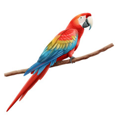 Fototapeta premium A colorful parrot is perched on a branch