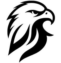 Simple eagle head logo silhouette