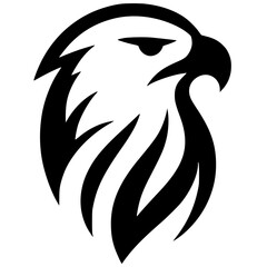 Simple eagle head logo silhouette