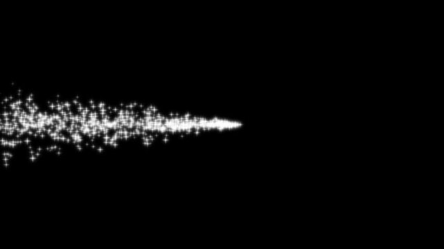 横に動くキラキラの素材（背景透過）