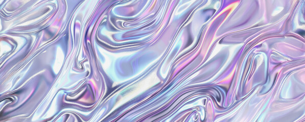 Obraz premium Abstract holographic purple swirls pattern background