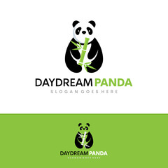 Fototapeta premium logo vector illustration daydream panda bamboo oriental animal