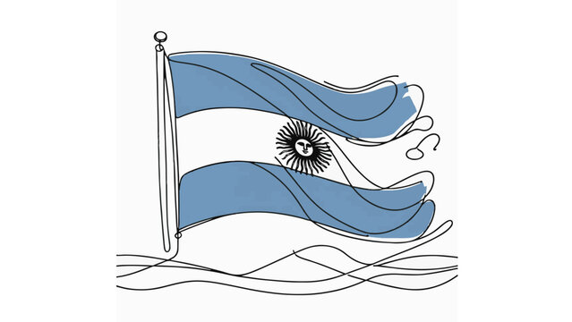recommend clip art: argentina flag minimalist drawing