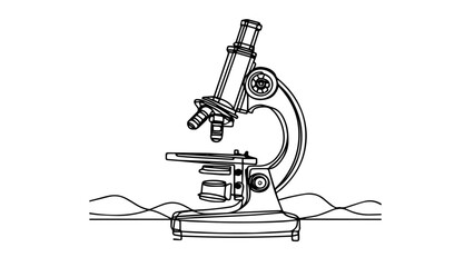microscope single line drawing