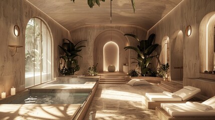 Spa design concept photo, showcasing elements of relaxation and tranquility