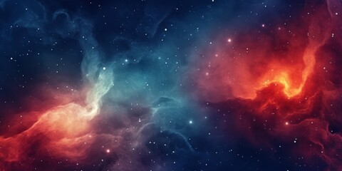 Fototapeta premium Cosmic Nebula: A Symphony of Colors