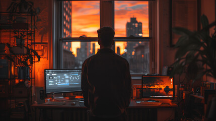 Obraz premium composer of electronic music