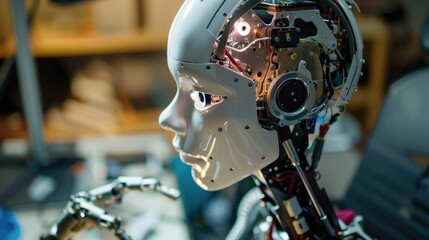 Fototapeta premium Advanced robotics in a tech-driven environment